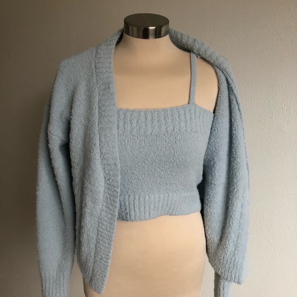 Blue Sweater Set